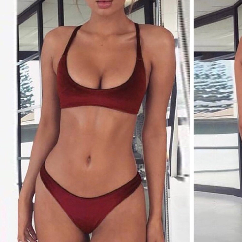 Cutout Velvet Bikini